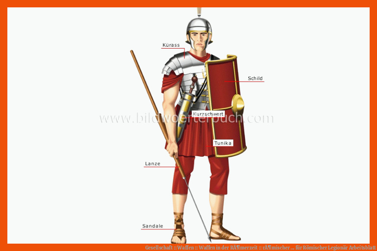 Gesellschaft :: Waffen :: Waffen in der RÃ¶merzeit :: rÃ¶mischer ... für römischer legionär arbeitsblatt