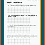 Gesetz Von Hooke Fuer Hookesches Gesetz Arbeitsblatt Mit Lösungen