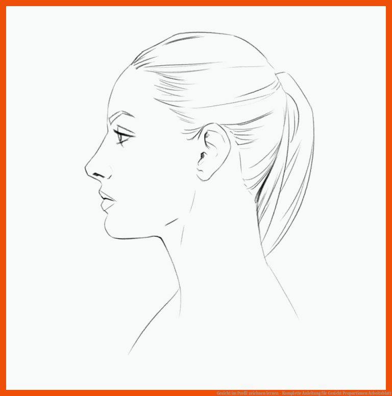 Gesicht im Profil zeichnen lernen - Komplette Anleitung für gesicht proportionen arbeitsblatt