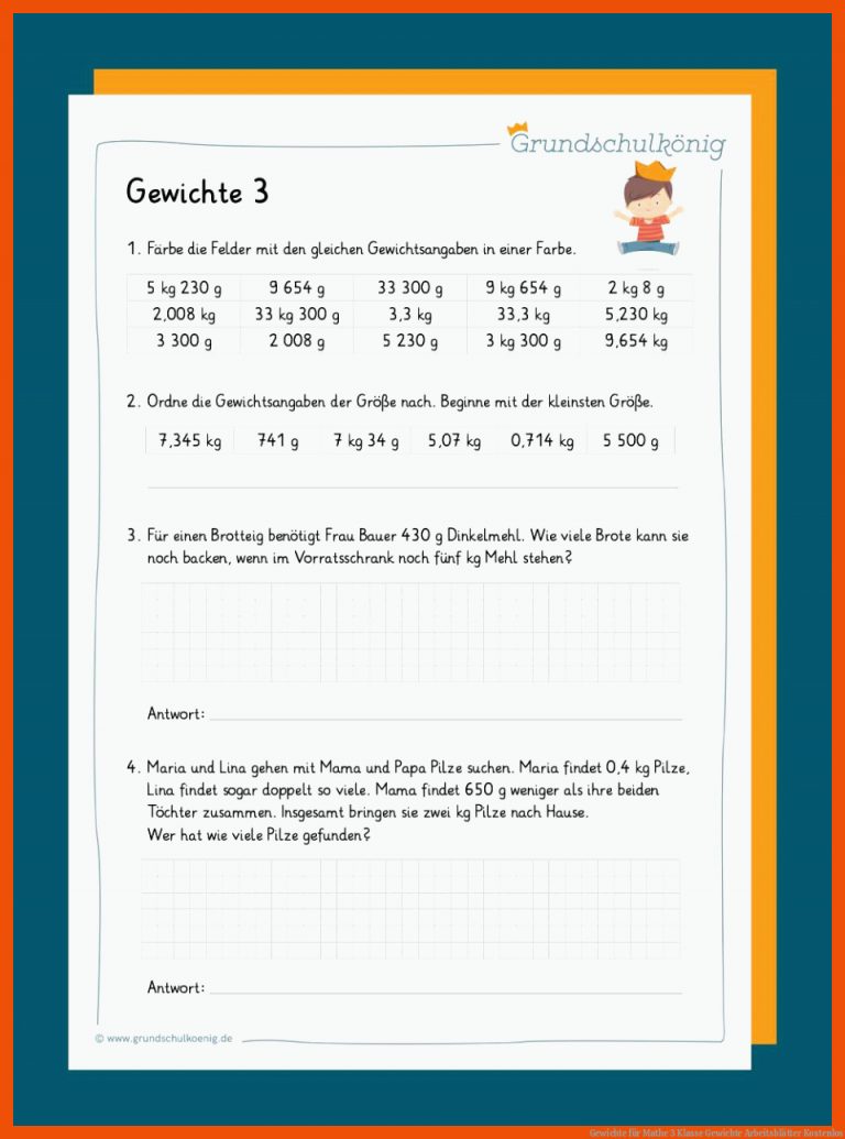 Gewichte für mathe 3 klasse gewichte arbeitsblätter kostenlos
