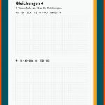 Gleichungen LÃ¶sen / Ãquivalenzumformung Fuer Einfache Gleichungen Arbeitsblatt