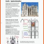 Gotik: Architektur, Merkmale (kurzÃ¼bersicht Und Arbeitsblatt) Fuer Zeichnen Kunstunterricht Arbeitsblätter