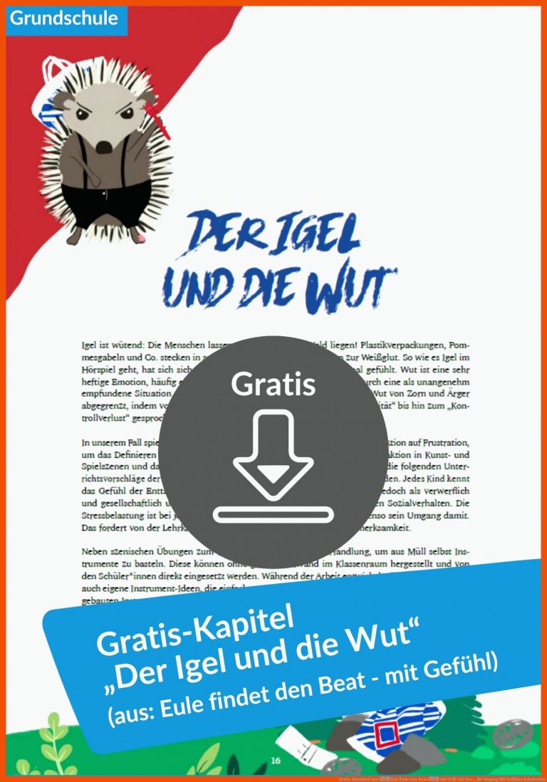 Gratis-Download aus âEule findet den Beat â mit GefÃ¼hl. Das ... für umgang mit gefühlen arbeitsblatt