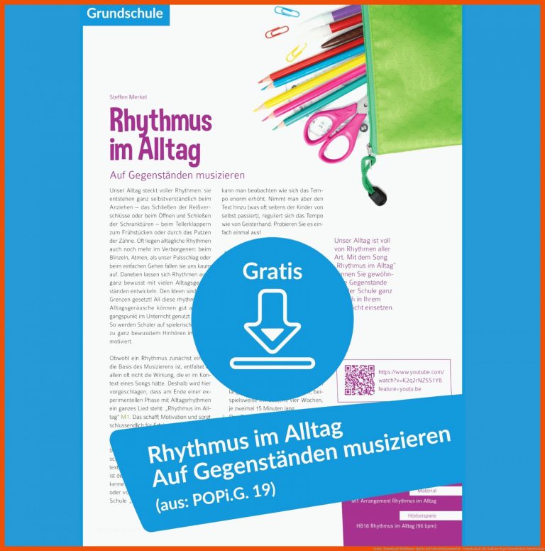 Gratis-Download: Rhythmus-Spiele mit Unterrichtsmaterial - Grundschule für goldene regel grundschule arbeitsblatt
