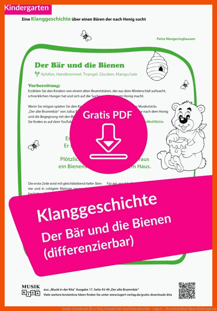 Gratis-Downloads fÃ¼r Kita, Grundschule und Sekundarstufe - Lugert ... für arbeitsblatt biene kindergarten