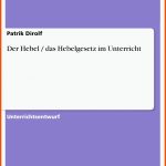 Grin - Der Hebel / Das Hebelgesetz Im Unterricht Fuer Arbeitsblatt Hebelgesetz