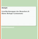 Grin - Geschlechtsorgane Des Menschen (8. Klasse Biologie Gymnasium) Fuer Schroedel Braunschweig Arbeitsblätter Biologie