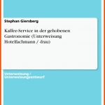 Grin - Kaffee-service In Der Gehobenen Gastronomie (unterweisung Hotelfachmann / -frau) Fuer Arbeitsblätter Gastgewerbe Kostenlos