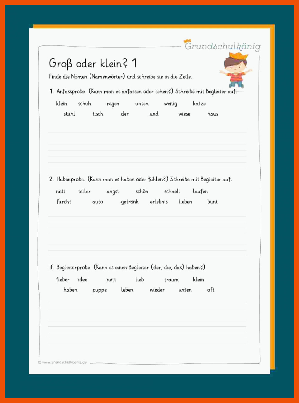 Deutsch Arbeitsblätter Groß Und Kleinschreibung - Deutsch Arbeitsblätter