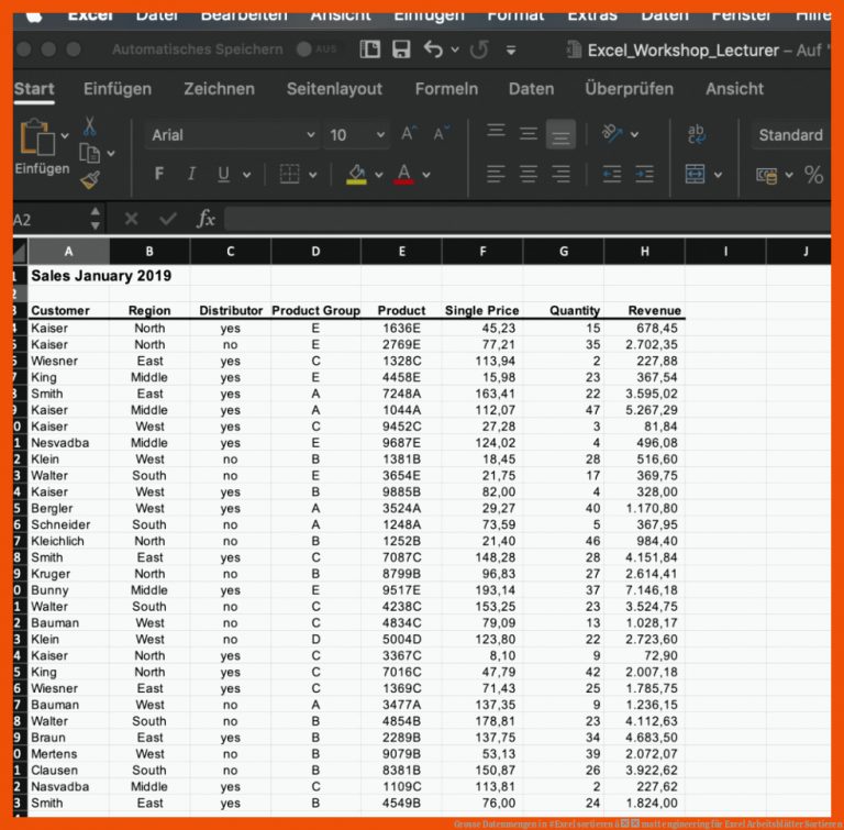 Grosse Datenmengen in #Excel sortieren â matt engineering für excel arbeitsblätter sortieren