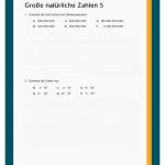 GroÃe NatÃ¼rliche Zahlen Fuer Große Natürliche Zahlen Arbeitsblatt