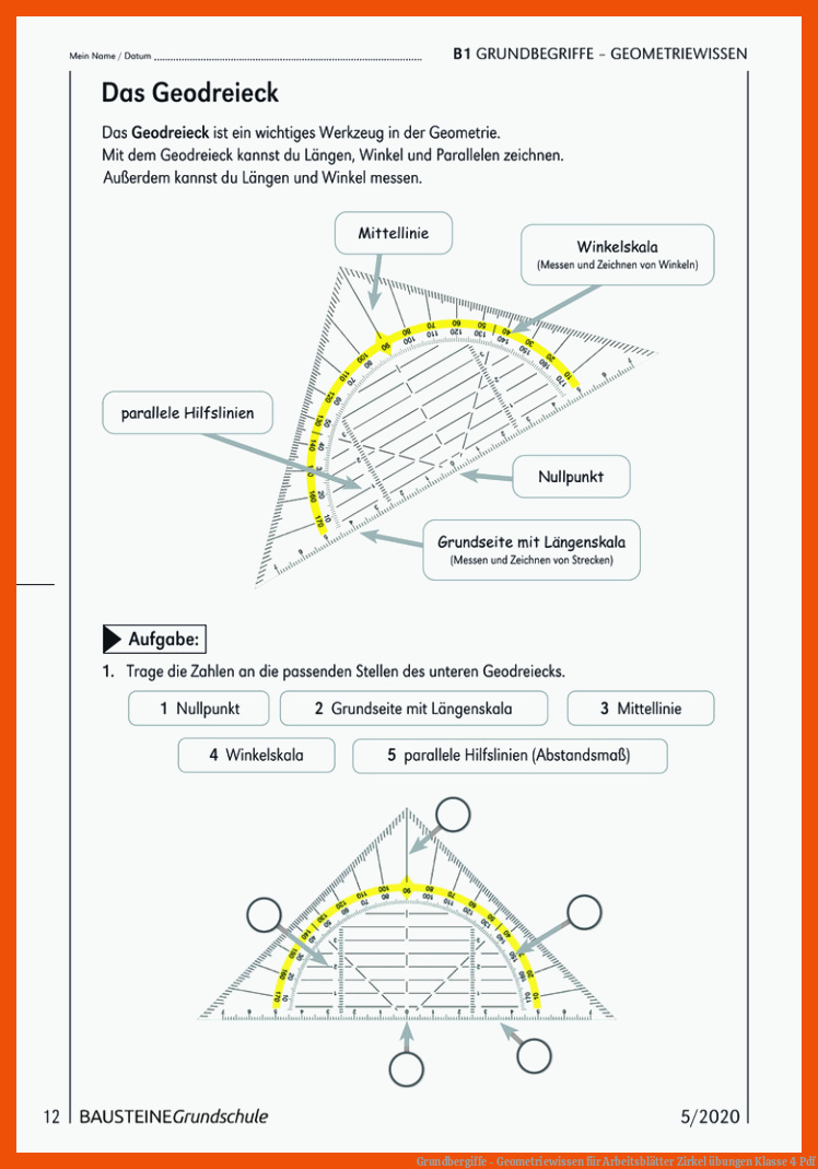 Grundbergiffe - Geometriewissen für arbeitsblätter zirkel übungen klasse 4 pdf