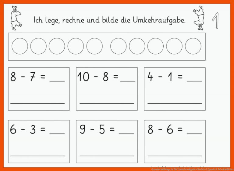 Grundschulblogs.de für umkehraufgaben rechteck quadrat arbeitsblätter