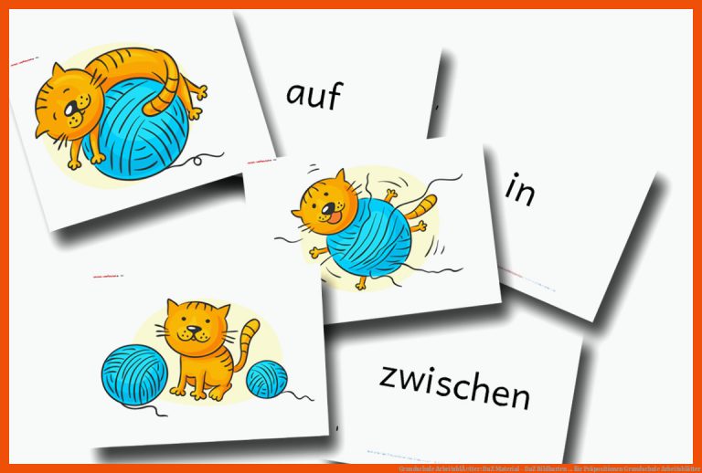 Grundschule ArbeitsblÃ¤tter: DaZ Material - DaZ Bildkarten ... für präpositionen grundschule arbeitsblätter