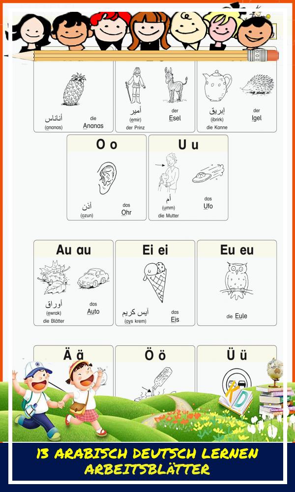 13 Arabisch Deutsch Lernen Arbeitsblätter