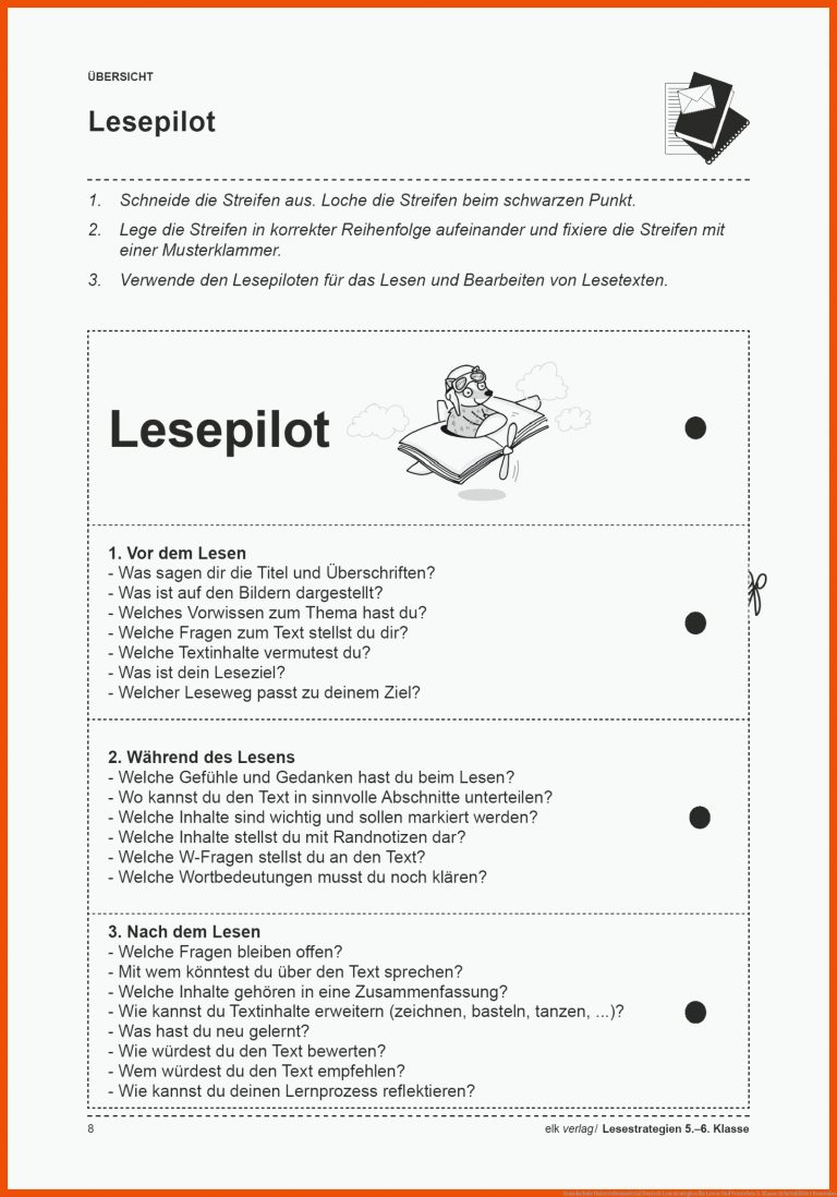 Grundschule Unterrichtsmaterial Deutsch Lesestrategien für lesen und verstehen 3. klasse arbeitsblätter kostenlos
