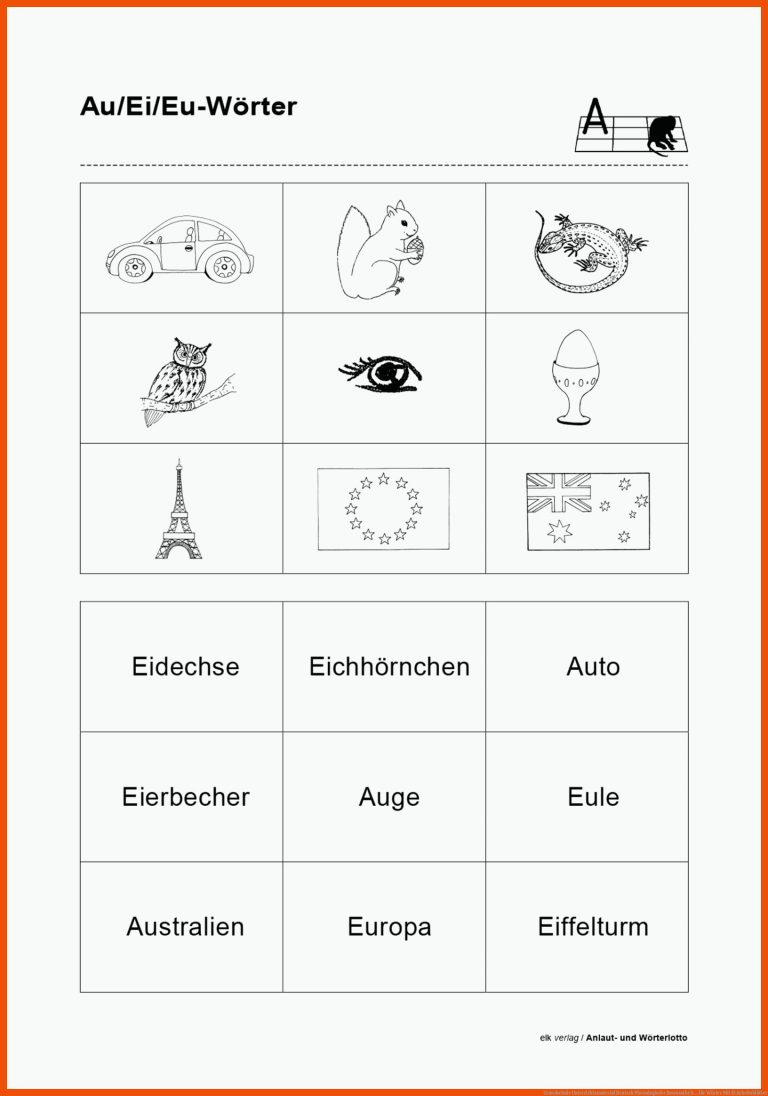 Grundschule Unterrichtsmaterial Deutsch Phonologische Bewusstheit ... für wörter mit ei arbeitsblätter