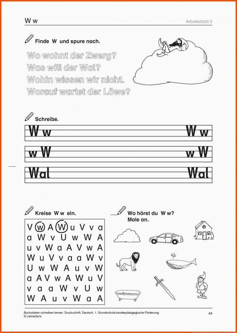 Grundschule Unterrichtsmaterial Deutsch Schriftsprache Buchstaben ... für wat unterricht arbeitsblätter