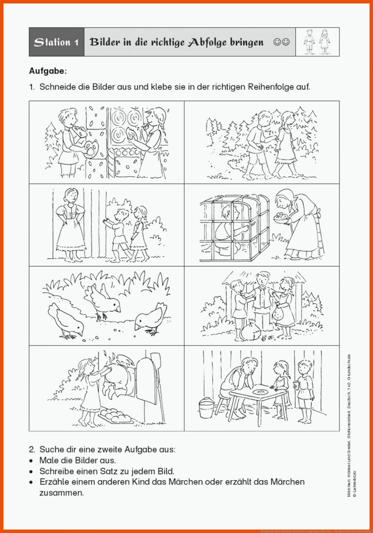 Grundschule Unterrichtsmaterial Deutsch Textgattungen MÃ¤rchen ... für hänsel und gretel arbeitsblätter