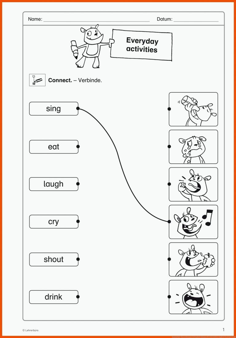 Grundschule Unterrichtsmaterial Englisch Inklusion Fuer Arbeitsblätter Englisch Food and Drinks