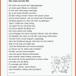 Grundschule Unterrichtsmaterial Fuer Der Löwe Und Die Maus Arbeitsblatt