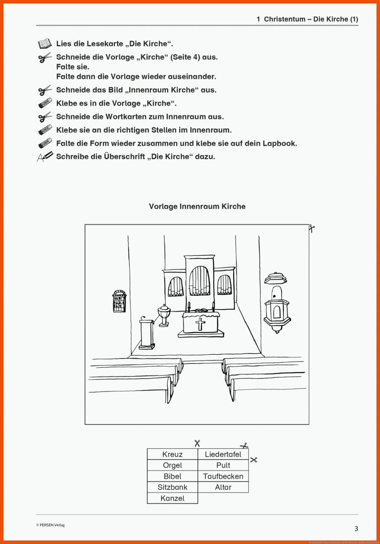 Grundschule Unterrichtsmaterial für moschee aufbau arbeitsblatt