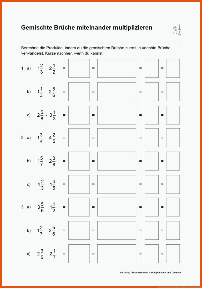 Grundschule Unterrichtsmaterial für multiplikation von brüchen arbeitsblatt
