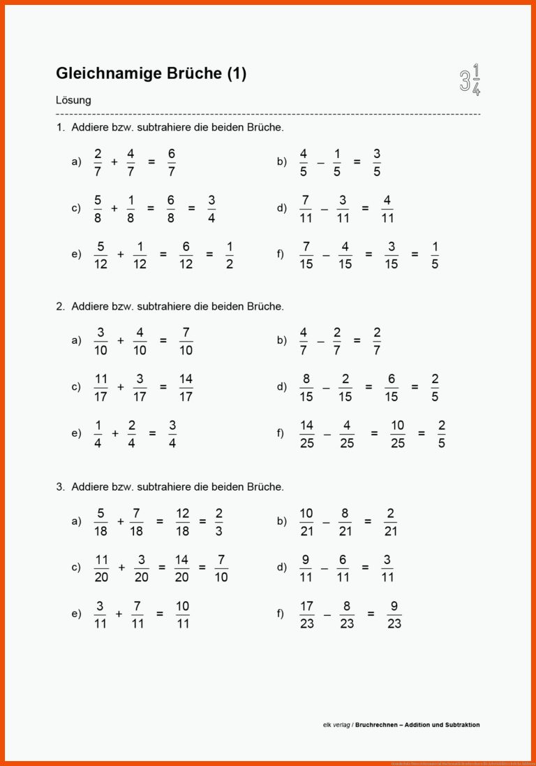 Grundschule Unterrichtsmaterial Mathematik Bruchrechnen für arbeitsblätter brüche addieren