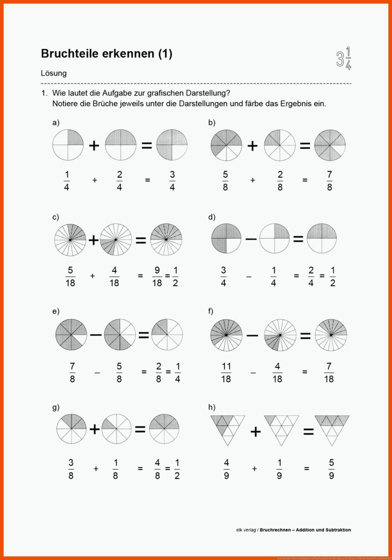 Grundschule Unterrichtsmaterial Mathematik Bruchrechnen für klasse 6 brüche darstellen arbeitsblatt