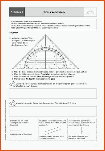 9 Arbeitsblatt Senkrechte Und Parallele Geraden Klasse 4