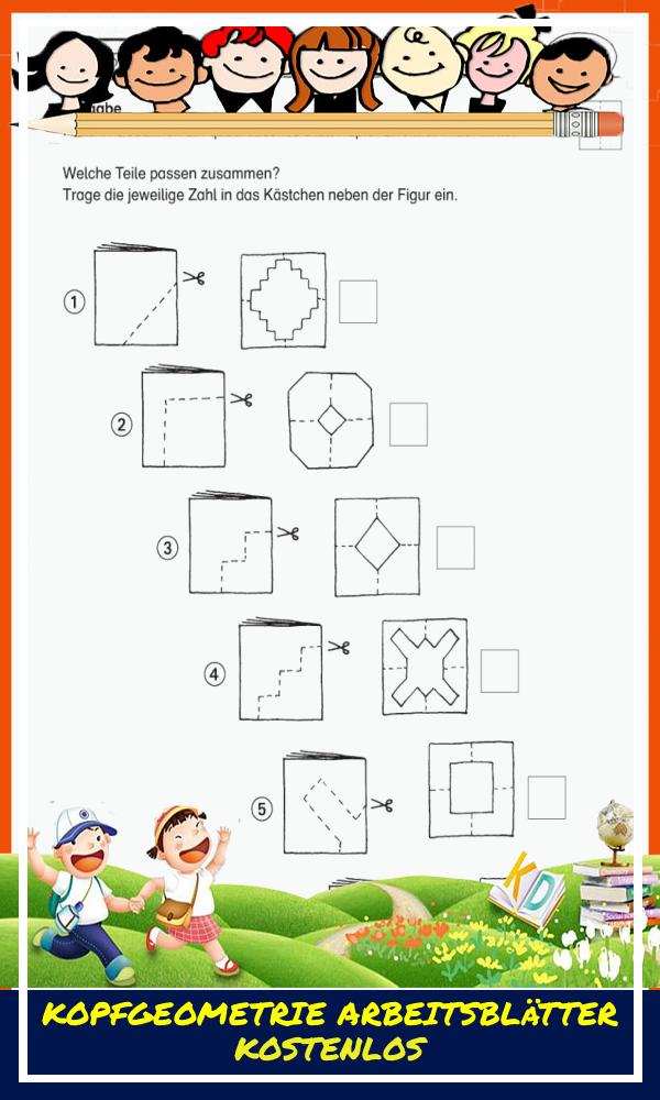 Kopfgeometrie Arbeitsblätter Kostenlos