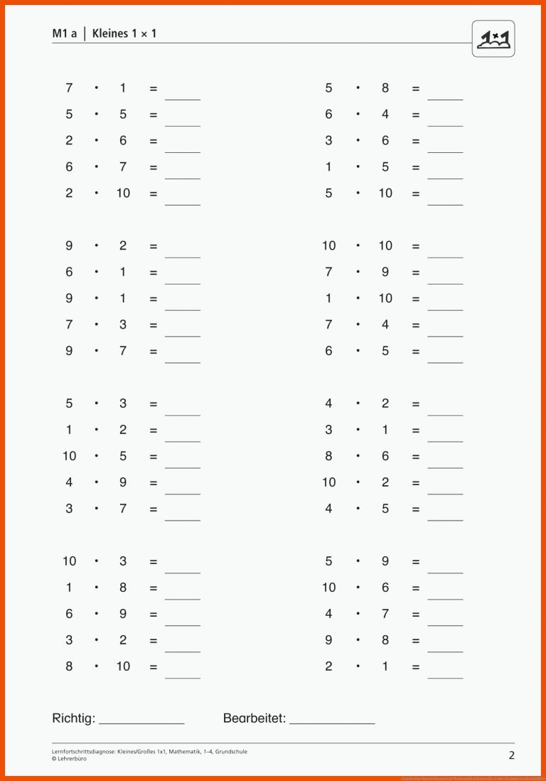 Grundschule Unterrichtsmaterial Mathematik Inklusion für großes einmaleins arbeitsblätter