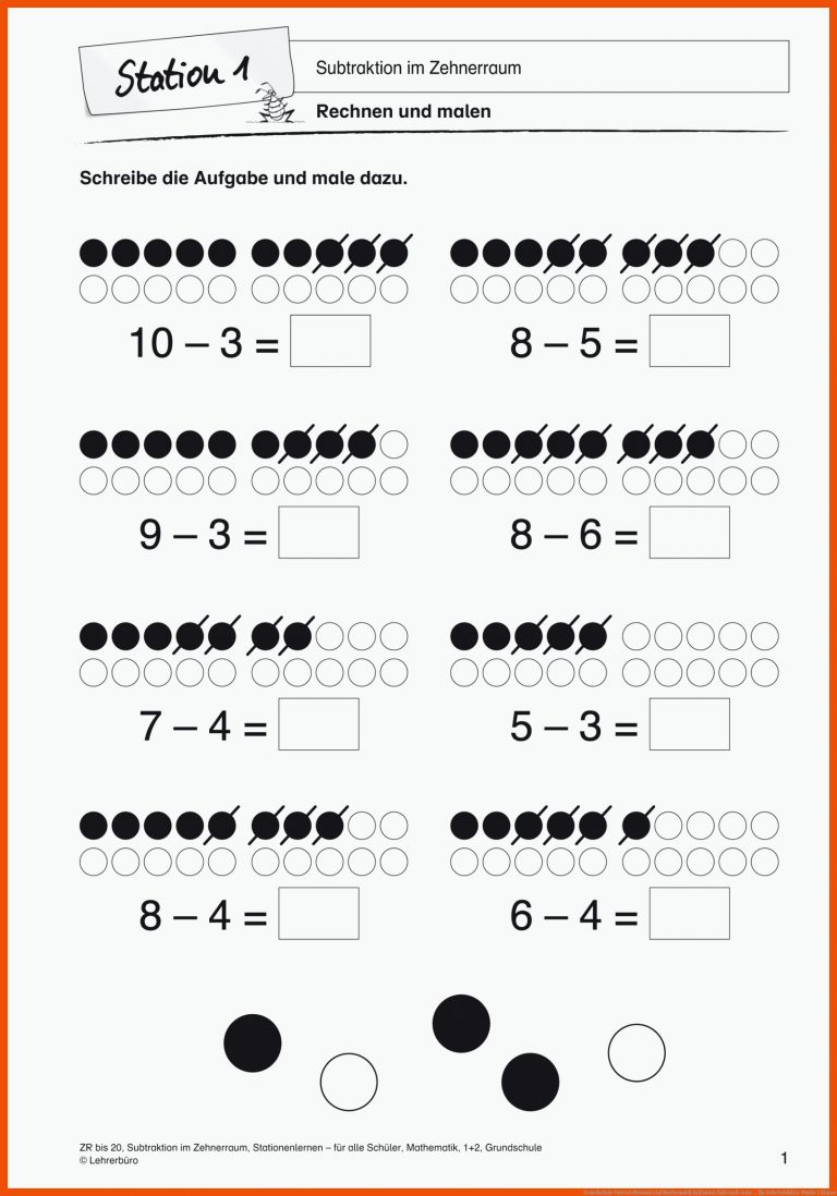 Grundschule Unterrichtsmaterial Mathematik Inklusion ZahlenrÃ¤ume ... für arbeitsblätter mathe 1 klasse