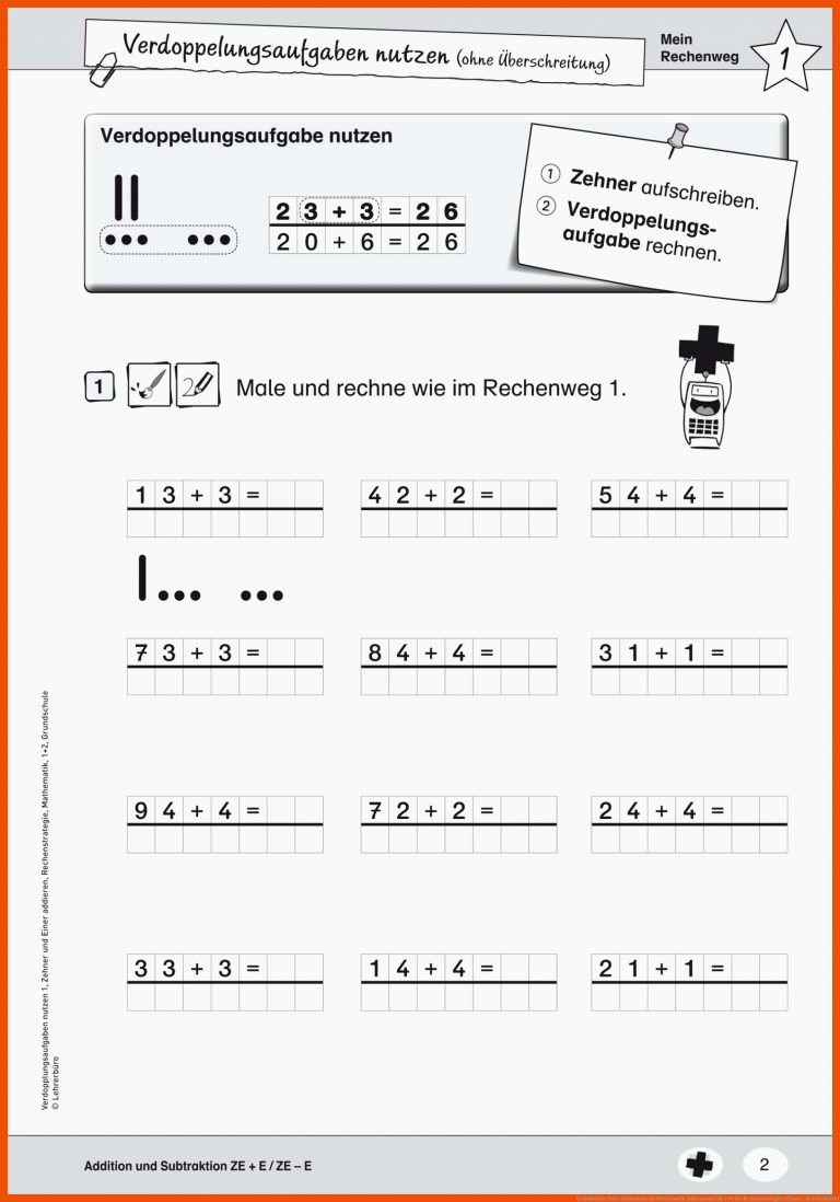 Grundschule Unterrichtsmaterial Mathematik Zahlenraum Bis 100 Fuer Rechenstrategien Klasse 1 Arbeitsblätter