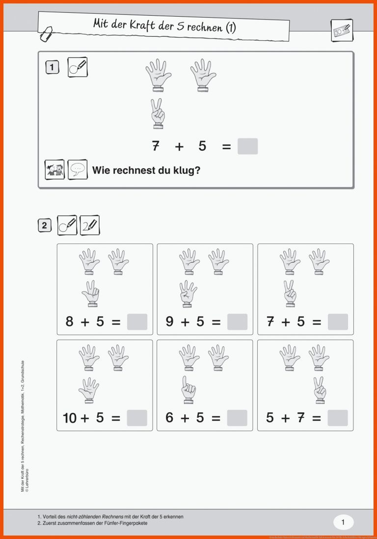 Grundschule Unterrichtsmaterial Mathematik Zahlenraum bis 20 für arbeitsblätter mengen erfassen