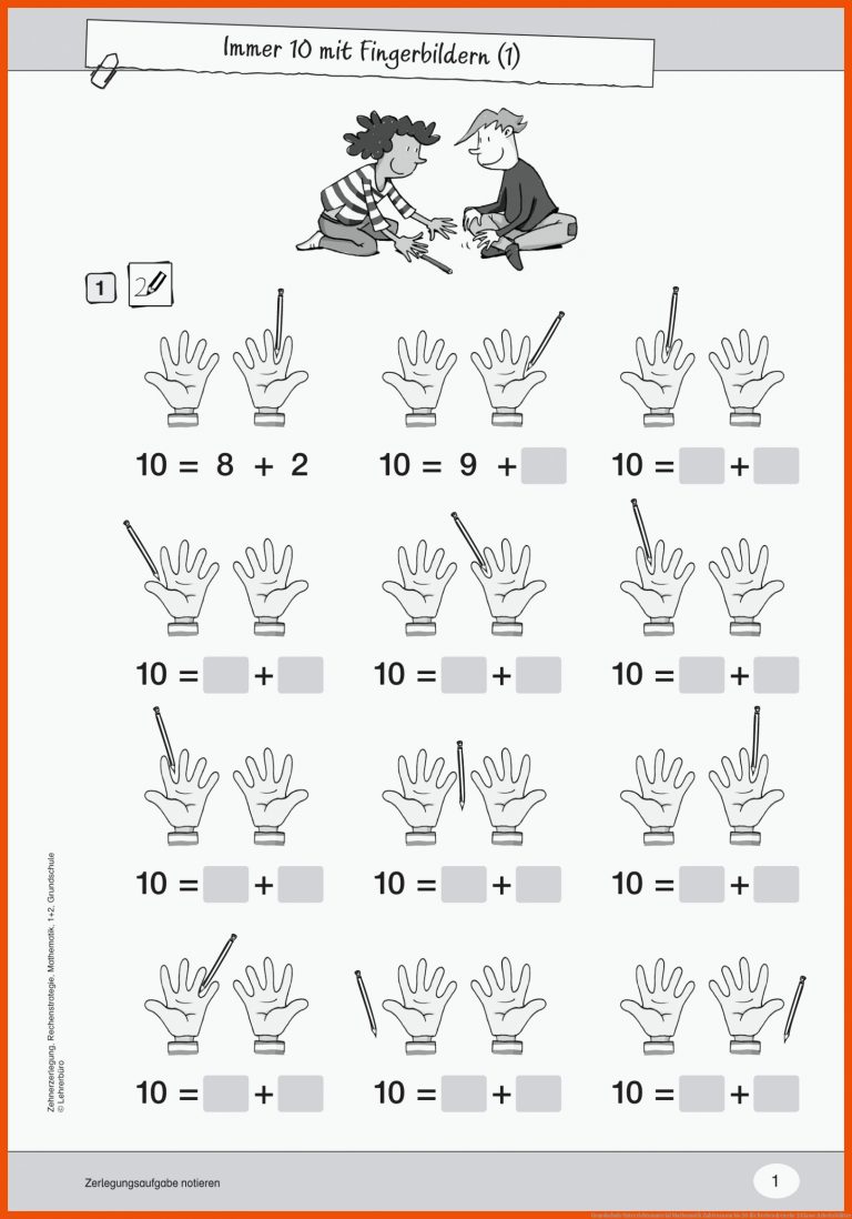 Grundschule Unterrichtsmaterial Mathematik Zahlenraum bis 20 für rechendreiecke 2 klasse arbeitsblätter
