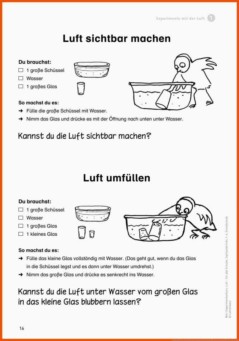 Grundschule Unterrichtsmaterial Sachunterricht Inklusion für wasserkreislauf im glas arbeitsblatt