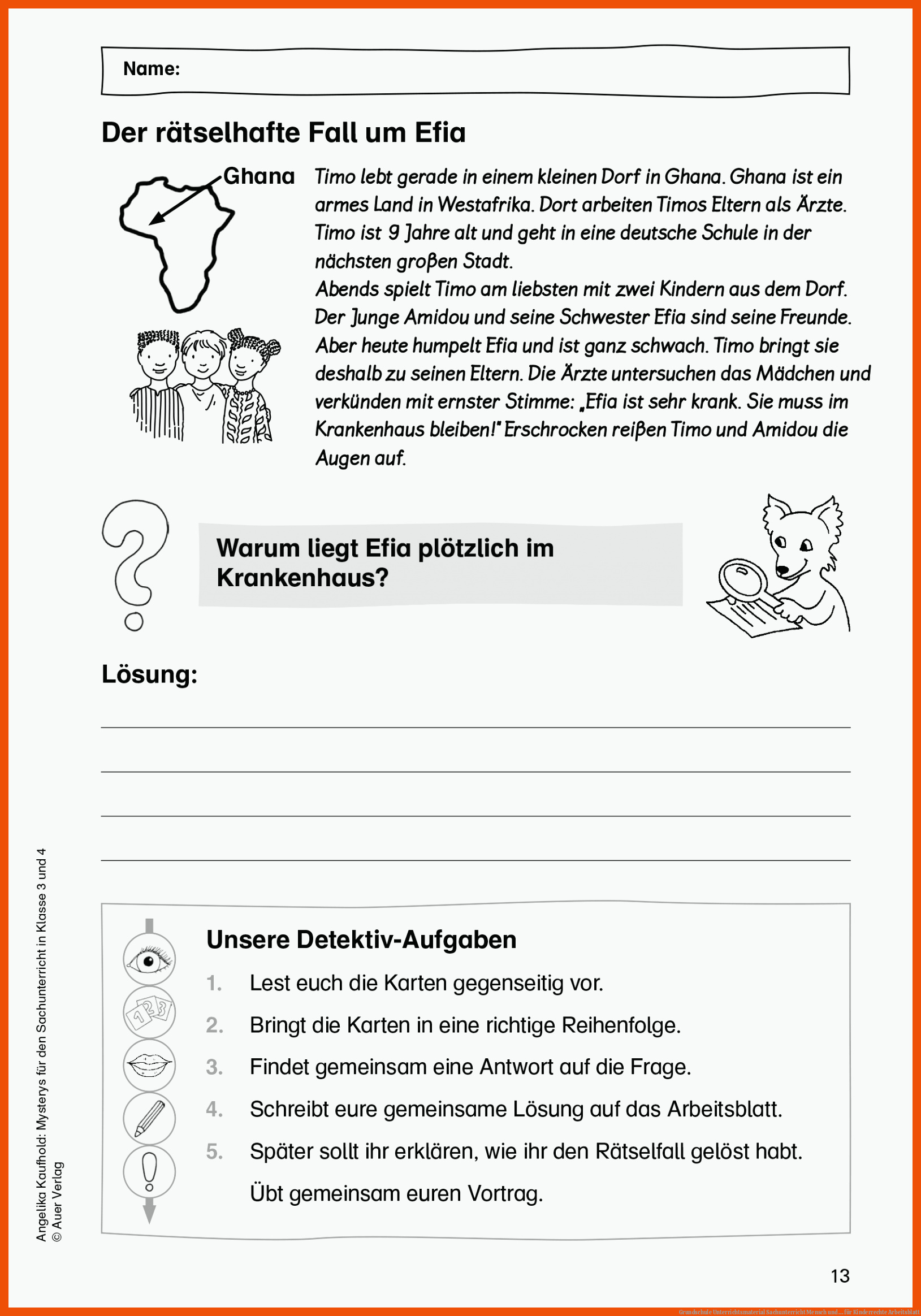 Kinderrechte Arbeitsblatt - Allgemeine Arbeitsblätter