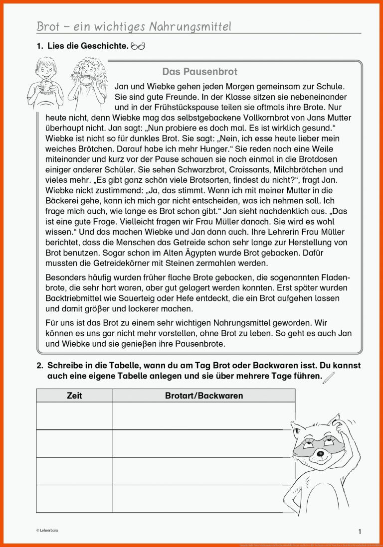Grundschule Unterrichtsmaterial Sachunterricht Natur Und Leben Fuer Sachunterricht Vom Korn Zum Brot Grundschule Arbeitsblätter