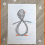 Grundschultante: Kunstbild Pinguin Fuer Liegende Acht Arbeitsblatt