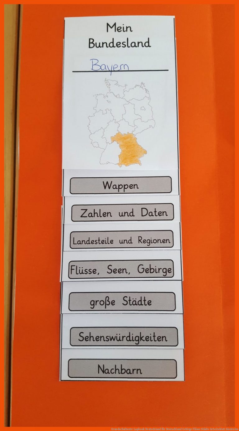 Grundschultante: Lapbook Deutschland für deutschland gebirge flüsse städte arbeitsblatt kostenlos