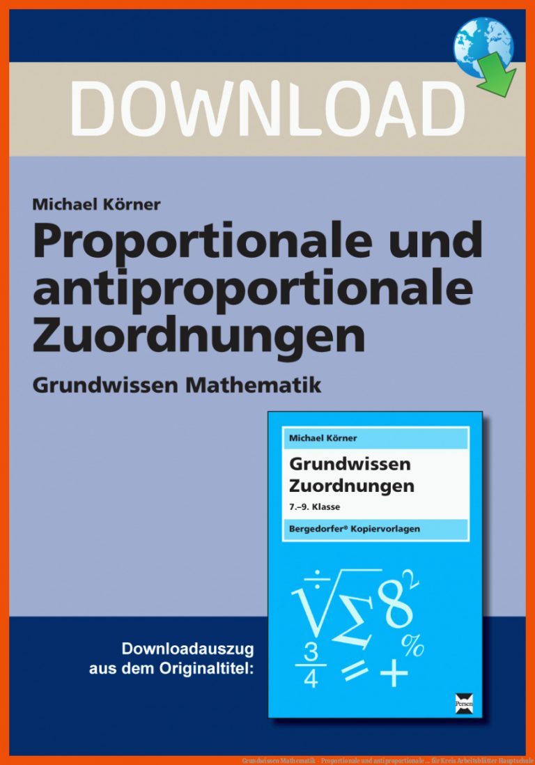 Grundwissen Mathematik - Proportionale und antiproportionale ... für kreis arbeitsblätter hauptschule