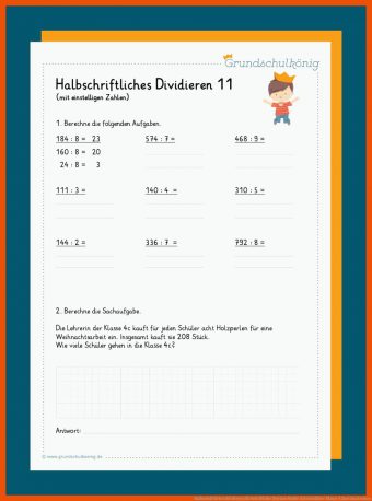 2 Schriftliche Division Mathe Arbeitsblätter Klasse 4 Zum Ausdrucken