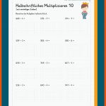 Halbschriftliches Multiplizieren Fuer Mathematik Multiplikation Arbeitsblätter