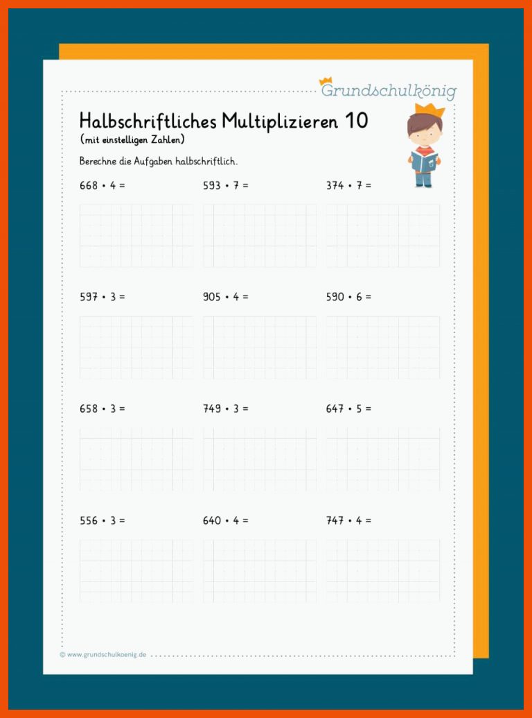 Halbschriftliches Multiplizieren für mathematik multiplikation arbeitsblätter
