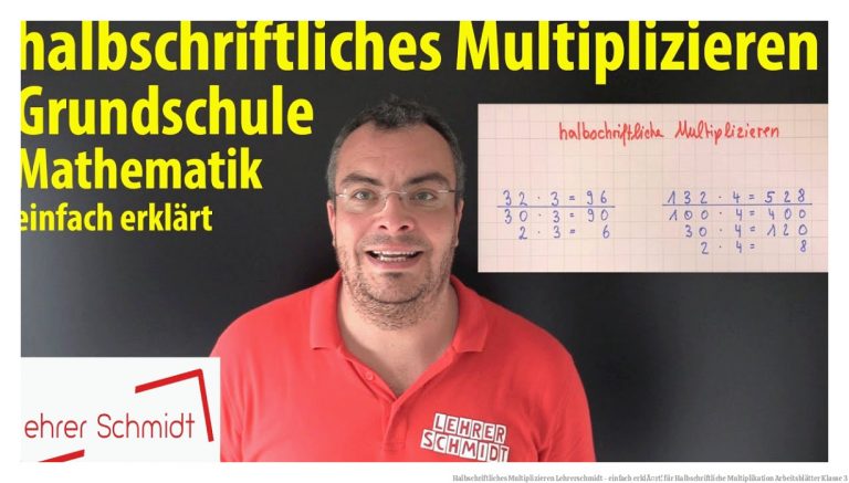 Halbschriftliches Multiplizieren | Lehrerschmidt - einfach erklÃ¤rt! für Halbschriftliche Multiplikation Arbeitsblätter Klasse 3