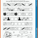 Halloween-mathearbeitsblatt Mit Aufeinander Folgenden Mustern ... Fuer Halloween Mathe Arbeitsblatt