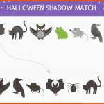 Halloween-schatten-matching-aktivitÃ¤t FÃ¼r Kinder. Herbstpuzzle Mit ... Fuer Arbeitsblatt Spinne Kindergarten