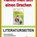Hanno Malt Sich Einen Drachen - Literaturseiten Fuer Hanno Malt Sich Einen Drachen Arbeitsblätter Kostenlos