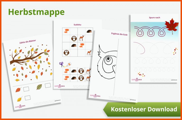 Herbstmappe ~ GuteMama.de für kostenlose arbeitsblätter arbeitsblätter herbst kindergarten